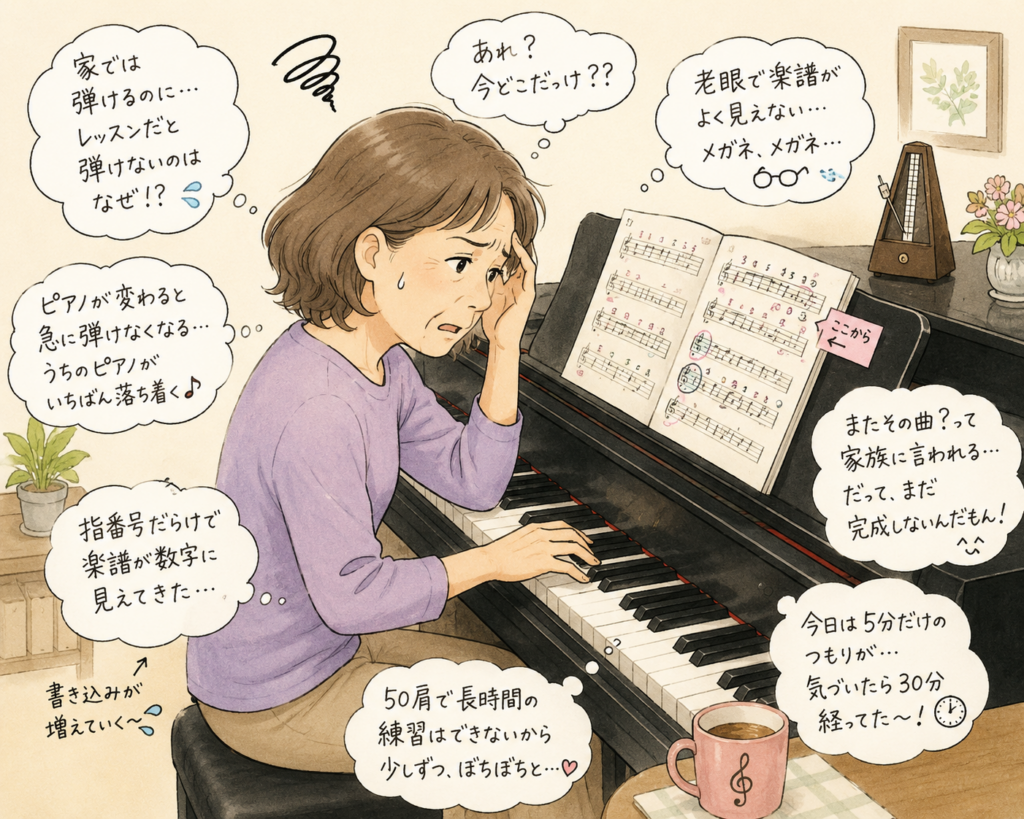 大人ピアノあるある