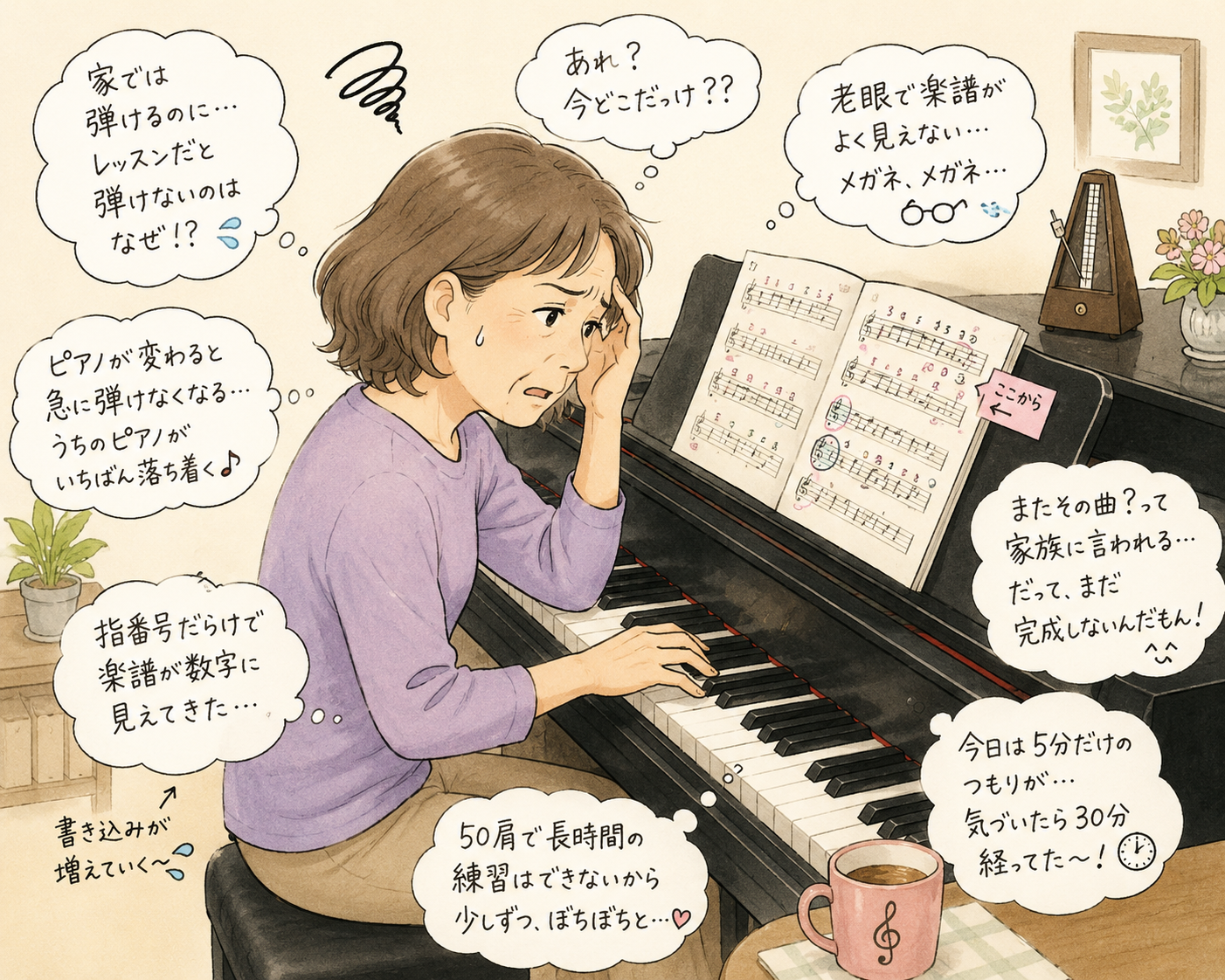 大人ピアノあるある